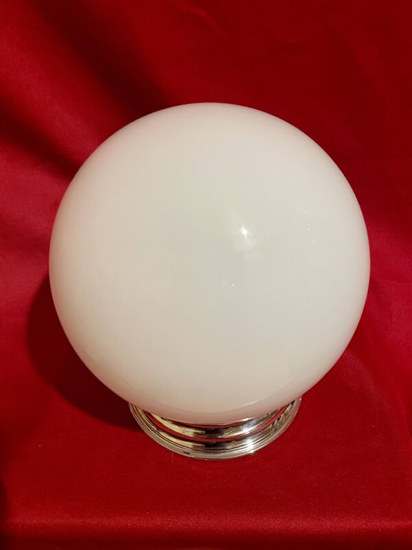 Lampe, plafonnier en opaline blanche, années 50-60