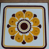 70s earthenware tile trivet