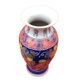 Baluster vase Polychrome ceramic Floral decoration