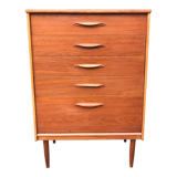 Tall teak chest of drawers from the 1960s