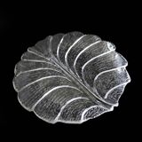 Vintage large glass plate "eden" designed by lars hellsten 1974 for orrefors