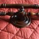 Large old wooden towel rack