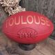 Vintage leather rugby ball Toulouse