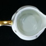 Coffee service in white and gold porcelain Limoges France