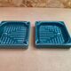 Pair ashtray cec green ceramic vintage decoration