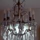 Grand lustre à cristaux époque 1 ère moitié du 20ème siècle.