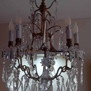 Large crystal chandelier from the 1st half of the 20th century.