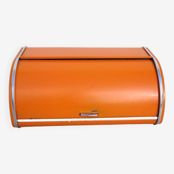 Boîte à pain vintage orange 1970