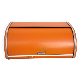 Boîte à pain vintage orange 1970