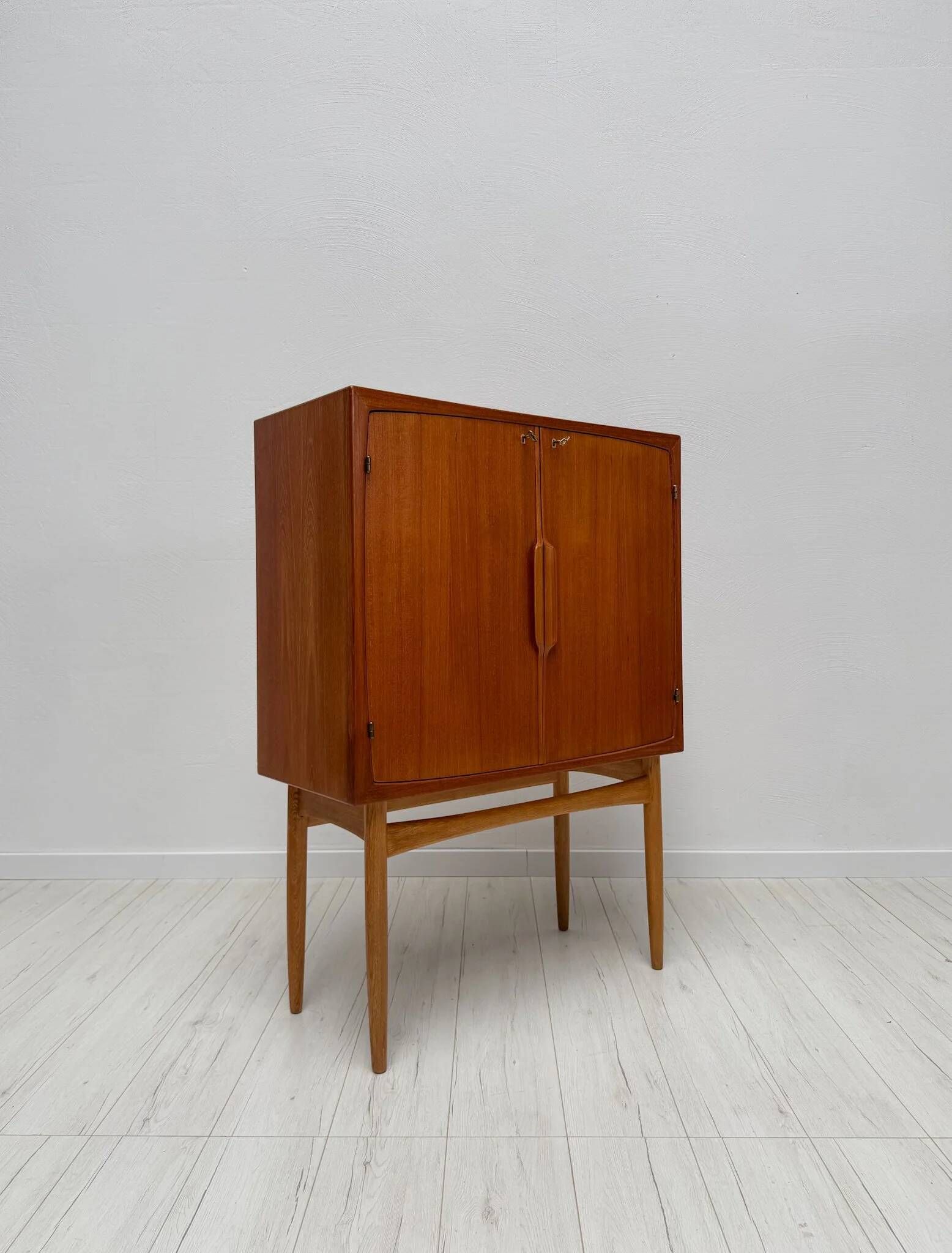 1950s vintage Torbjørn Afdal teak 'Bacchus' bar cabinet Norway