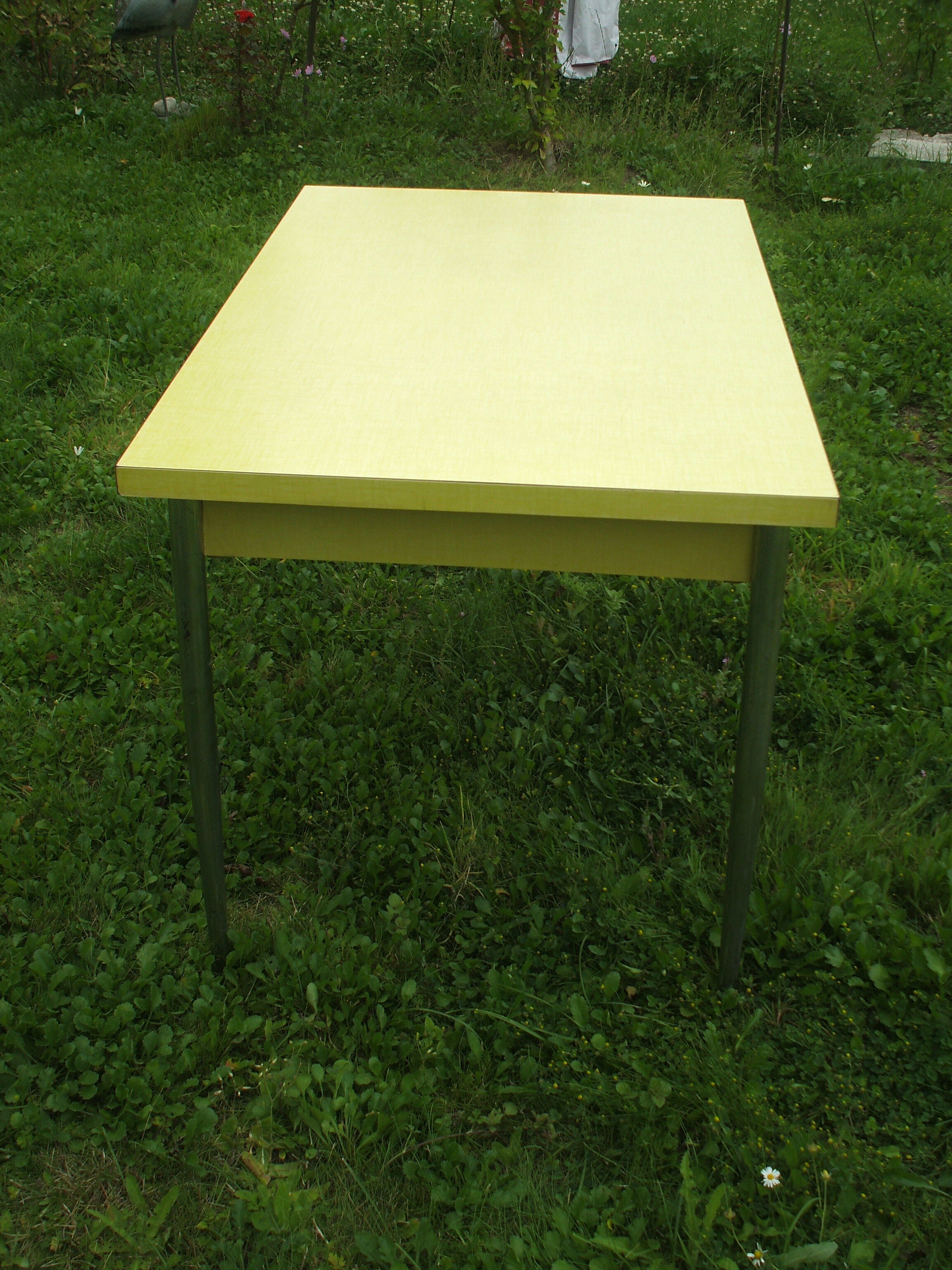Yellow formica table