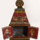 Indian temple made of hand-painted wood