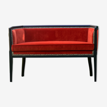 Art-deco orange sofa