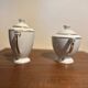 Sugar bowl and milk jug in Limoge porcelain