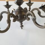Grey patinated bronze chandelier