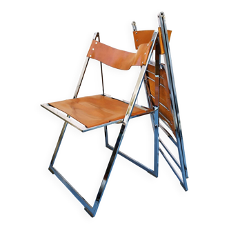 Pair of Elios Fontoni & Geraci folding chairs