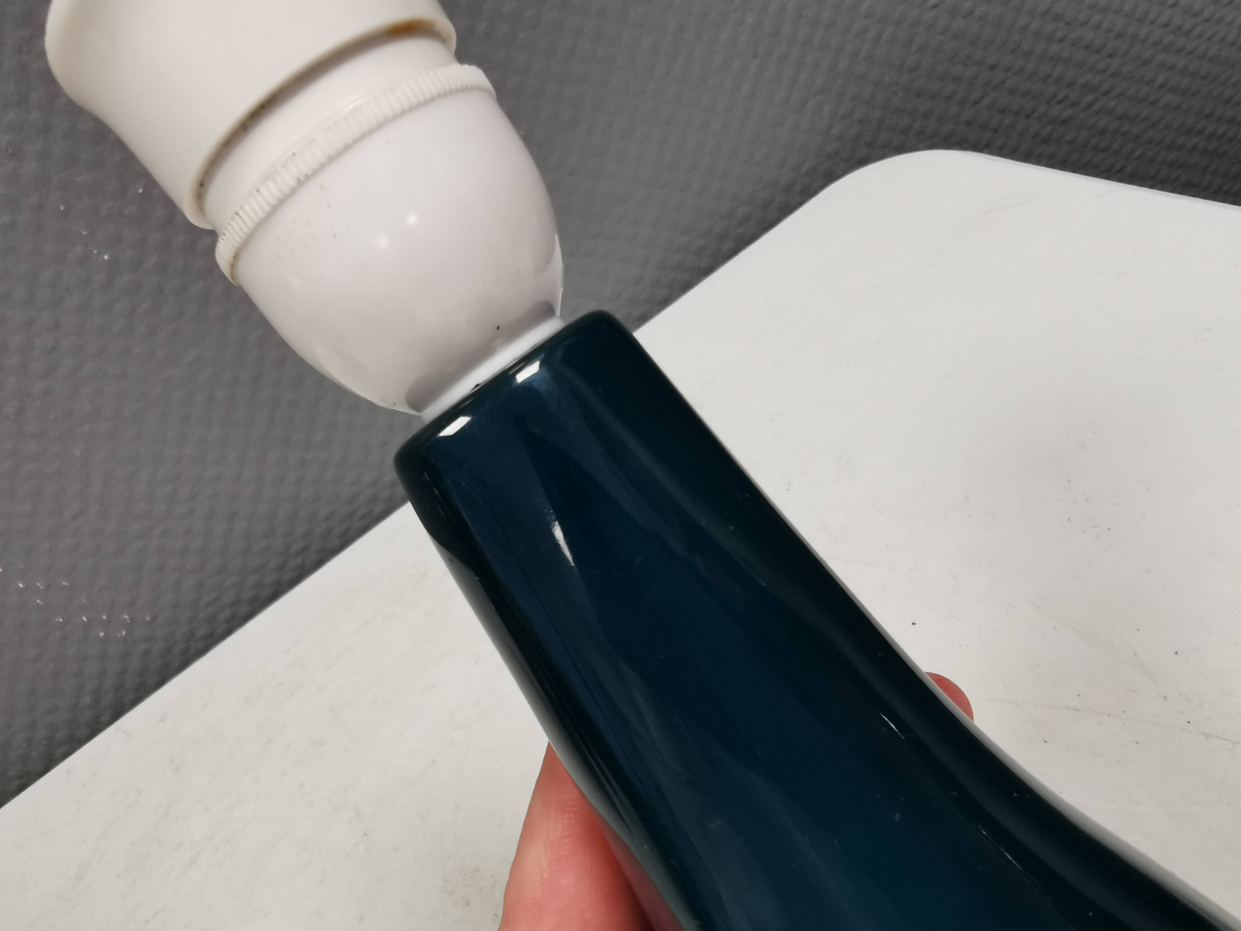 Small and rare LYFA ceramic table lamp, Denmark, 1970s.