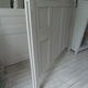 Headboard for a bed of 160 patinated pearl gray