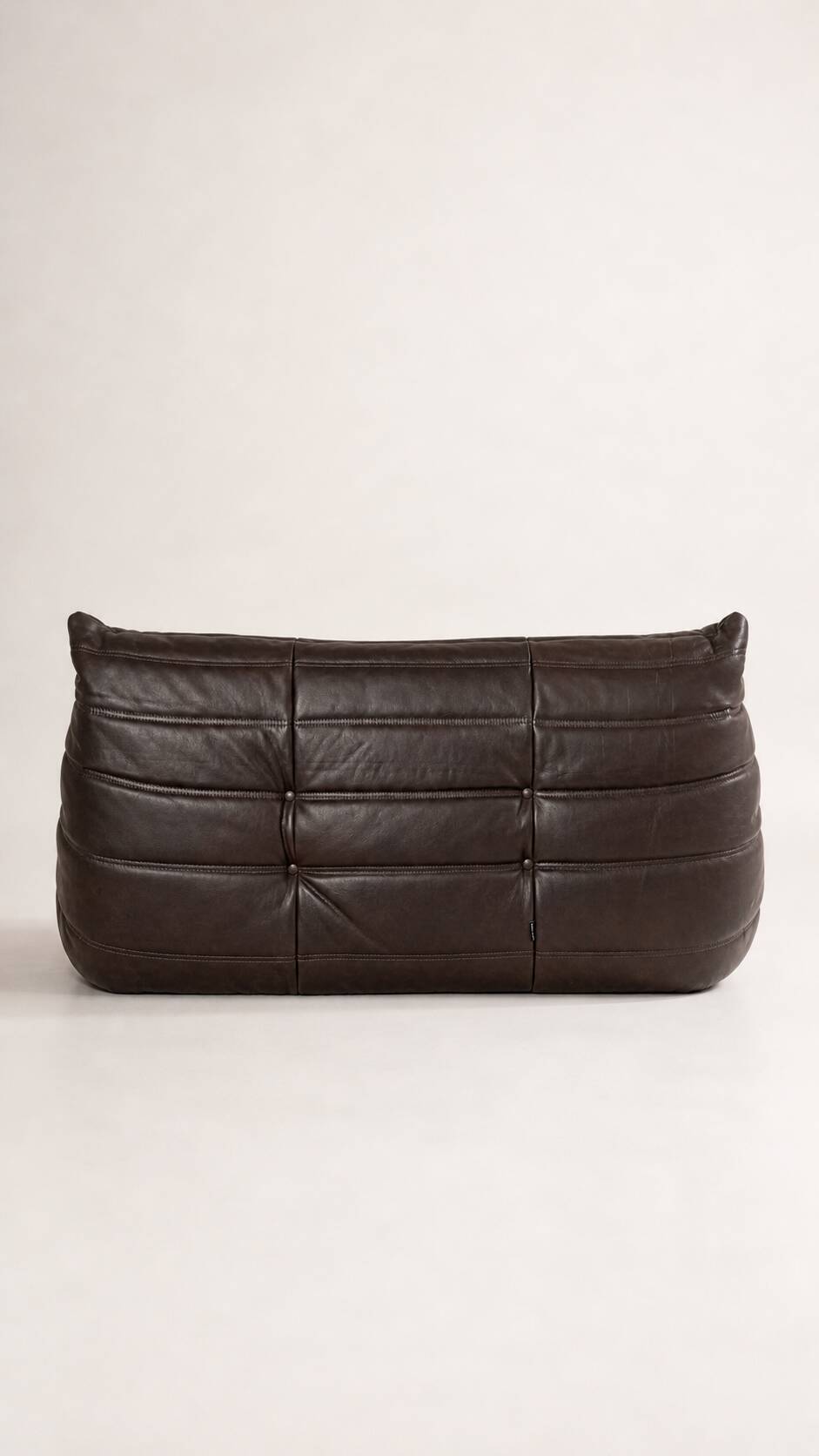 A 2-seater sofa michel ducaroy / ligne roset brown leather