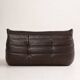 A 2-seater sofa michel ducaroy / ligne roset brown leather