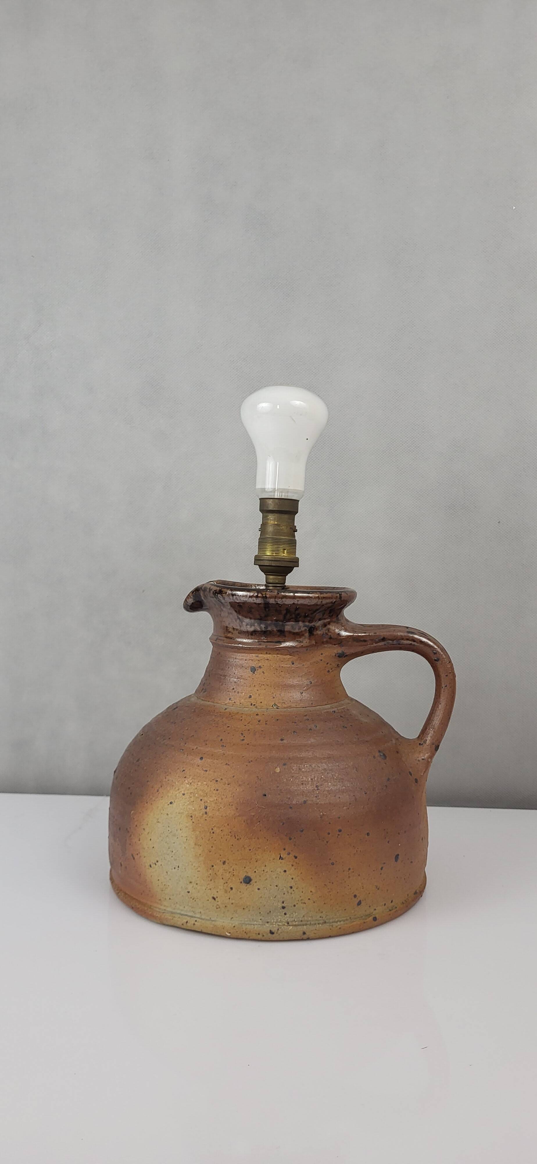 Sandstone lamp, Pierre Digan (1941-2016), La Borne