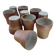 Stoneware cups – Armor stoneware set of 10 and an 11th French stoneware cup.