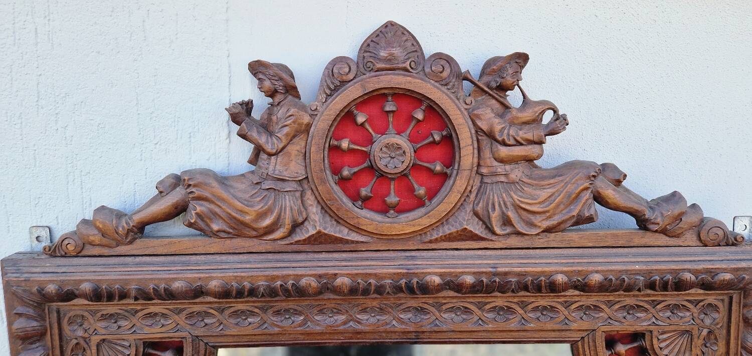 Breton trumeau wall mirror