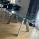 Roche Bobois dining table in glass, model Chronos, extendable.