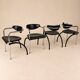 Set of 4 postmodern dining chairs by Arnold Merckx for Arco, 1980s