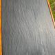 Solid oak and slate coffee table from the 50s-60s