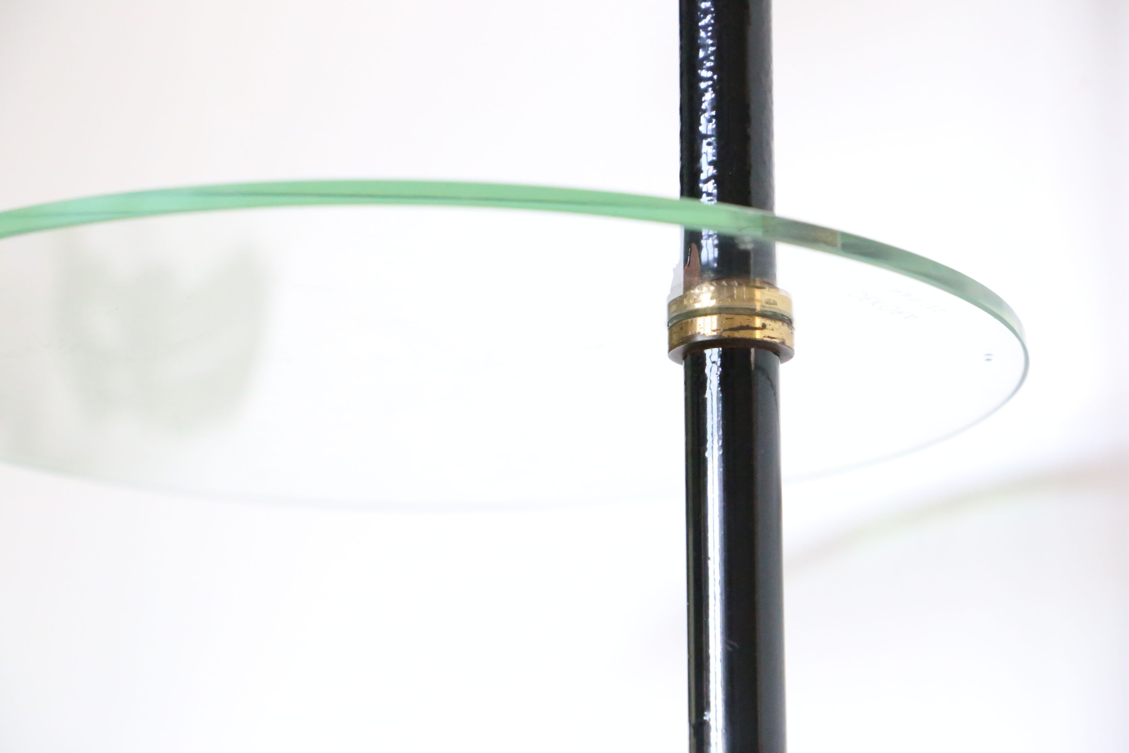 Glass coffee table, display, Dakora Nantes, 1950