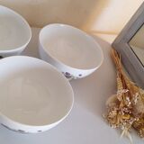 Set of 3 purple bowls