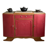 Raspberry art deco buffet