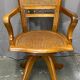 Fauteuil de bureau américain canné époque 1900