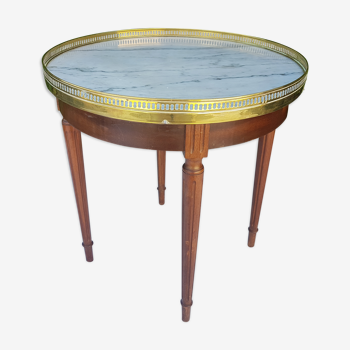 Table bouillotte de style Louis XVI dessus marbre