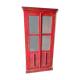 2-door red cabinet