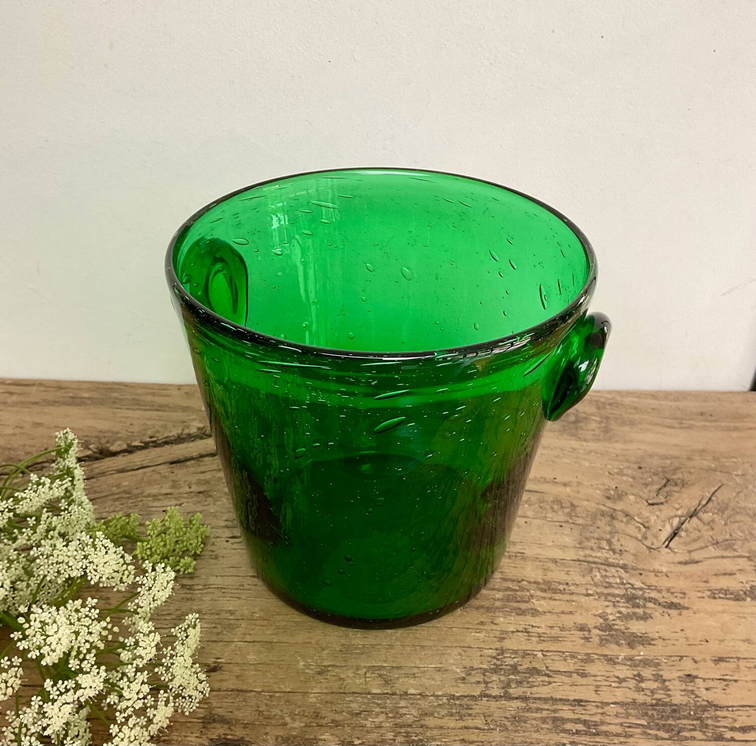 Bubble glass ice bucket “Biot” France