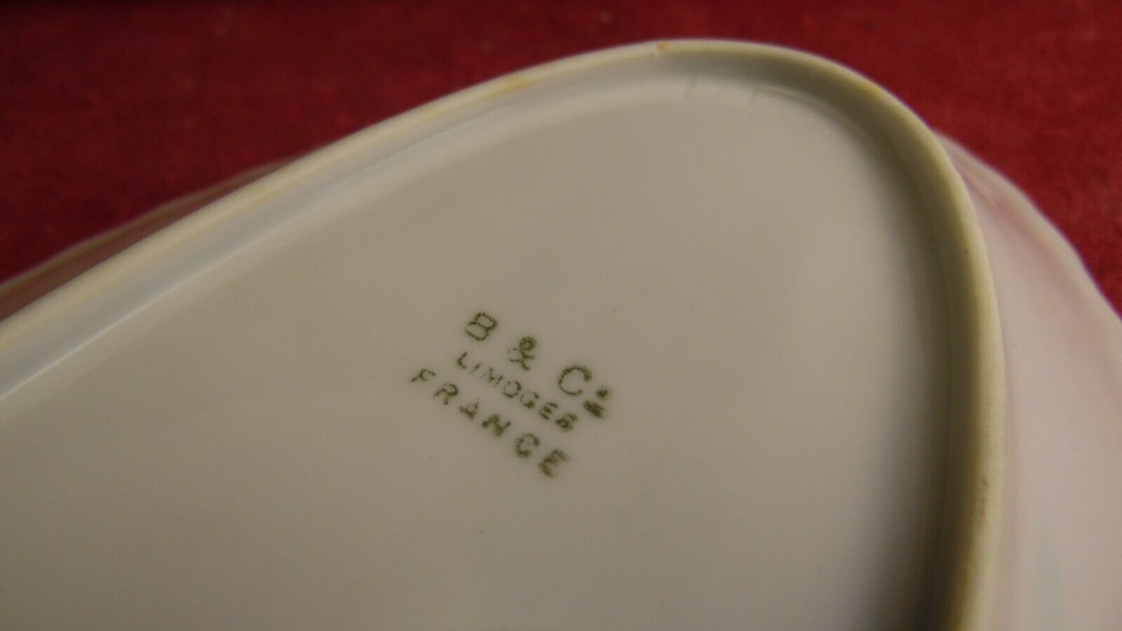 Bernardaud Limoges porcelain ravier white and gold model