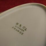 Bernardaud Limoges porcelain ravier white and gold model