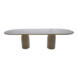 Oval Travertine Dining Table