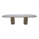 Oval Travertine Dining Table