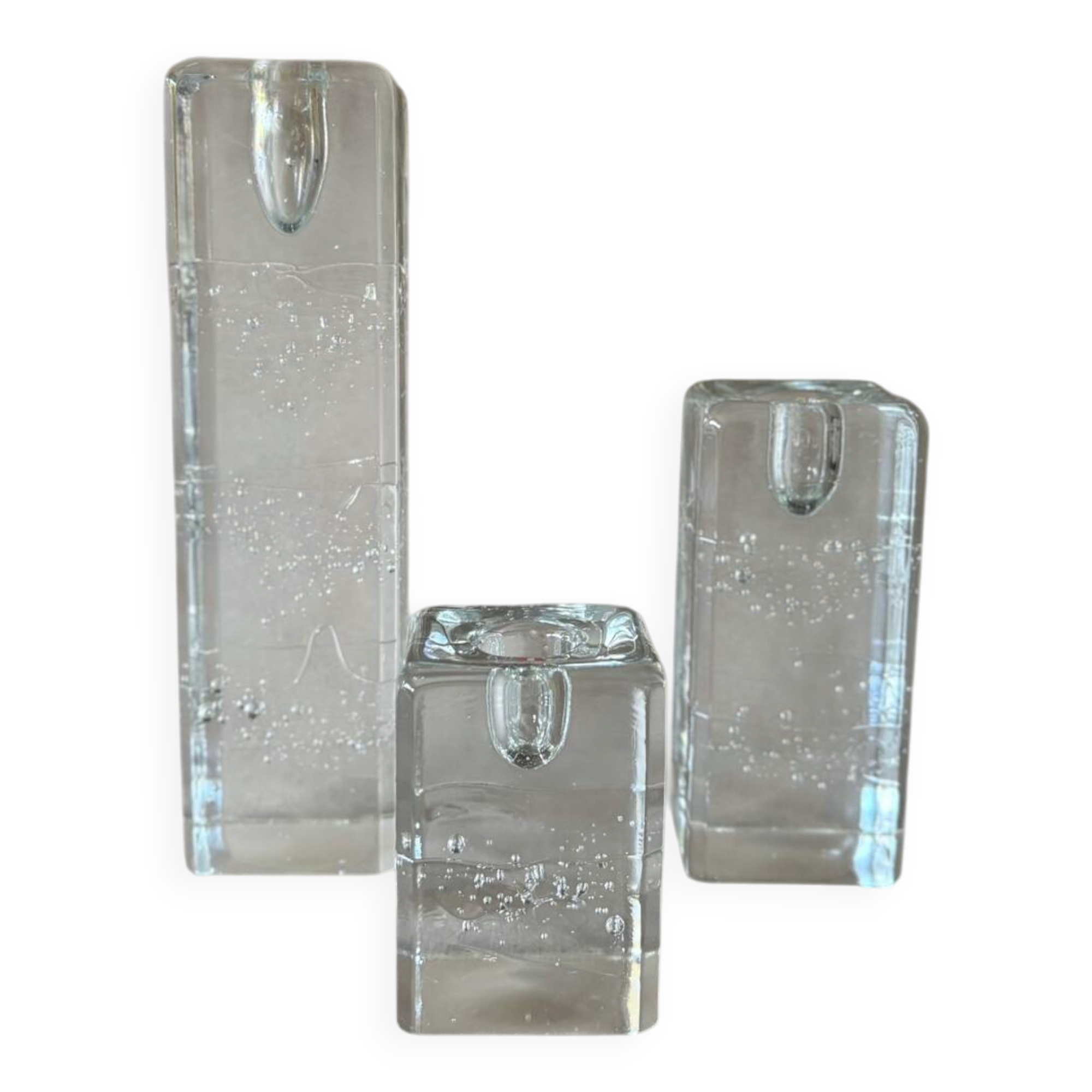 Chandeliers en verre Arkipelago Timo Sarpaneva pour Iittala Finland