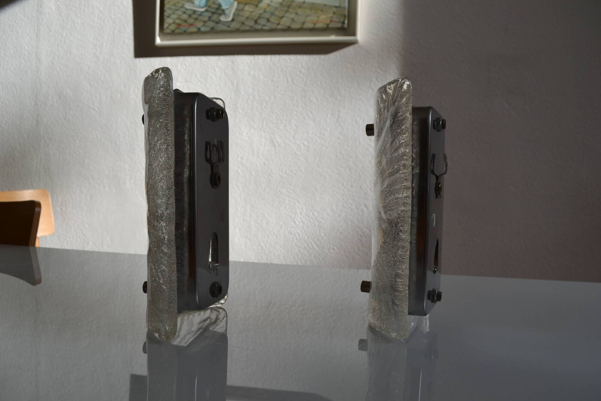 Toni Zuccheri for Venini in Murano, Italy 1960 Pair of wall sconces