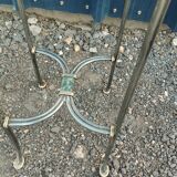 Vintage metal and glass side table