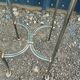 Vintage metal and glass side table