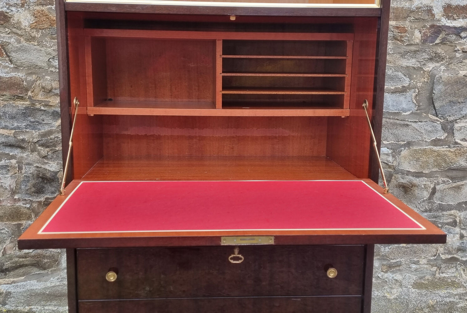 Desk, chest of drawers, shelves, library, vintage, 50s - 60s
