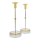 Set of 4 mid-century candle holders Ystad Metall, Sweden, 1950s