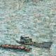 Jean vollet (1935-2015) arcachon bay. claouey. oil on canvas 73 x 92cm