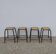 4 vintage stackable stools from Mullca industrial workshops.