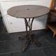 Table de jardin Eiffel en fer forgé riveté du XIXe